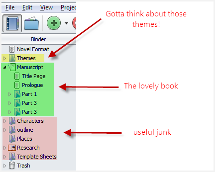scriv1 My Scrivener binder