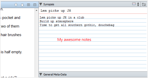 scriv5 scrivener index card